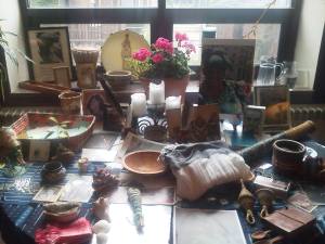 Photo taken by Andrea Ferich. Created by participants bringing with them their ancestors to this place.